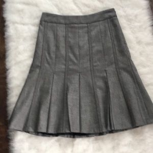 Loft black herringbone pattern skirt